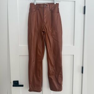 Abercrombie & Fitch Burnt Orange Faux Leather Pants